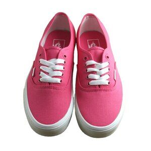 Vans Authentic Women's Honeysuckle Pink White Canvas Lace Up shoes Sizes NIB
